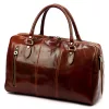 Gregorio 133 gesztenyebarna bőr utazótáska 45 x 28 x 24 cm