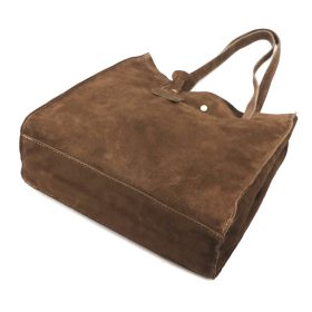   Luka 25-041 barna női velúr bőr kézitáska 31 x 33 x 11 cm