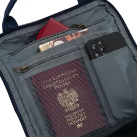 Peterson PTN GAMMA sötétkék-konyakbarna hátizsák