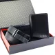 Pierre Cardin ZG-212-BA fekete férfi bőr öv, pénztárca ajándék szett 130 cm