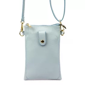   Luka 20-070 kék női bőr telefontartó, party táska 14 x 21 x 3.5 cm