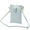 Luka 20-070 kék női bőr telefontartó, party táska 14 x 21 x 3.5 cm