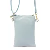 Luka 20-070 kék női bőr telefontartó, party táska 14 x 21 x 3.5 cm