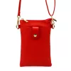 Luka 20-070 piros női bőr telefontartó, party táska 14 x 21 x 3.5 cm