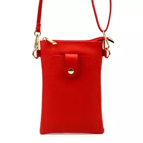   Luka 20-070 piros női bőr telefontartó, party táska 14 x 21 x 3.5 cm