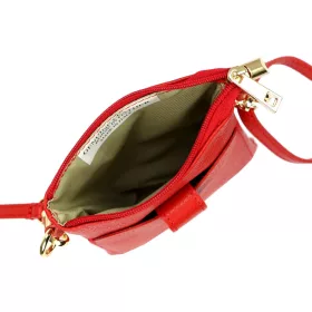   Luka 20-070 piros női bőr telefontartó, party táska 14 x 21 x 3.5 cm