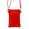 Luka 20-070 piros női bőr telefontartó, party táska 14 x 21 x 3.5 cm