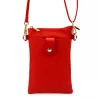 Luka 20-070 piros női bőr telefontartó, party táska 14 x 21 x 3.5 cm