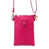 Luka 20-070 magenta női bőr telefontartó, party táska 14 x 21 x 3.5 cm
