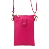 Luka 20-070 magenta női bőr telefontartó, party táska 14 x 21 x 3.5 cm