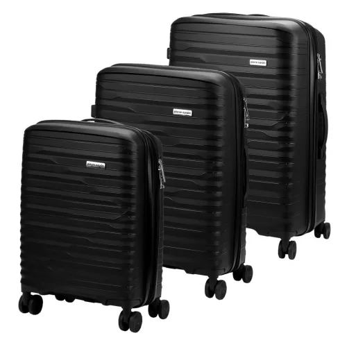Pierre Cardin LEE10 PP16 x3 Z fekete abs bőrönd