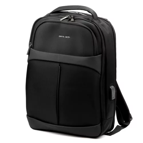Pierre Cardin 4446-1 ALAN04 LAPTOP férfi fekete hátizsák 32 x 46 x 13 cm