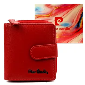   Pierre Cardin TILAK155 2509 piros női bőr pénztárca 9.5 x 10.5 x 3 cm