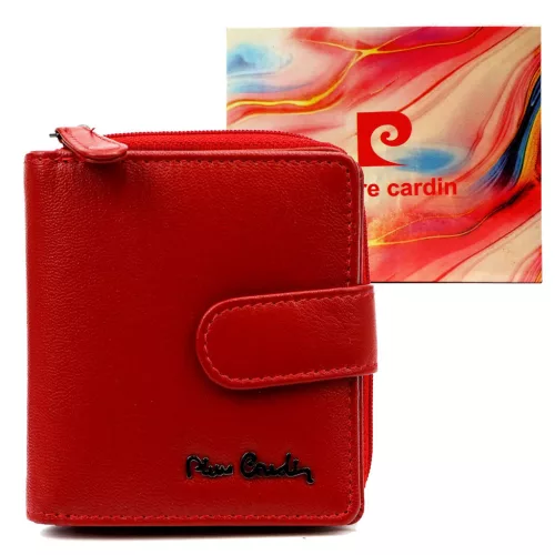 Pierre Cardin TILAK155 2509 piros női bőr pénztárca 9.5 x 10.5 x 3 cm