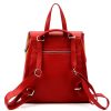 Luka 24-075 DOLLARO sötétpiros női bőr hátizsák 31 x 29 x 12 cm