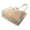 Luka 25-041 bézs női velúr bőr válltáska 31 x 33 x 11 cm