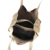 Luka 25-041 bézs női velúr bőr válltáska 31 x 33 x 11 cm