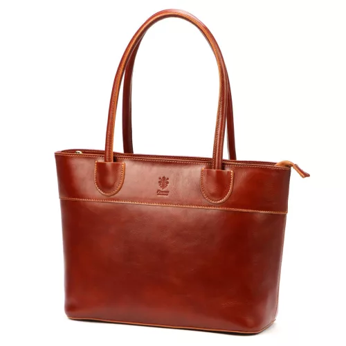 Florence 12 barna női bőr válltáska 40 x 27 x 16 cm