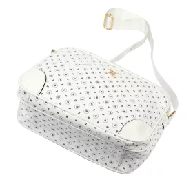 BRICIOLE 4197# fehér női rostbőr táska 30 x 26 x 12 cm