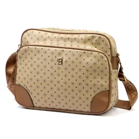 BRICIOLE 4197# bézs női rostbőr táska 30 x 26 x 12 cm