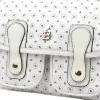 BRICIOLE 4195# fehér női rostbőr táska 28 x 20 x 13 cm