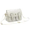 BRICIOLE 4195# fehér női rostbőr táska 28 x 20 x 13 cm
