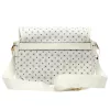 BRICIOLE 4195# fehér női rostbőr táska 28 x 20 x 13 cm