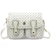 BRICIOLE 4195# fehér női rostbőr táska 28 x 20 x 13 cm
