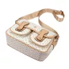 BRICIOLE 4195# fehér női rostbőr táska 28 x 20 x 13 cm