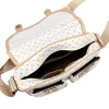 BRICIOLE 4195# fehér női rostbőr táska 28 x 20 x 13 cm