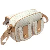 BRICIOLE 4195# fehér női rostbőr táska 28 x 20 x 13 cm