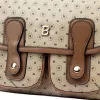 BRICIOLE 4195# bézs női rostbőr táska 28 x 20 x 13 cm