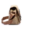 BRICIOLE 4195# bézs női rostbőr táska 28 x 20 x 13 cm