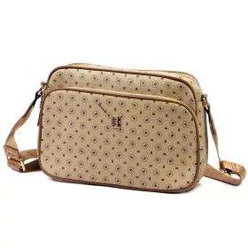 BRICIOLE 4191# bézs női rostbőr táska 29 x 19 x 10 cm