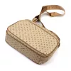 BRICIOLE 4191# bézs női rostbőr táska 29 x 19 x 10 cm