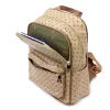 BRICIOLE 4192# bézs női rostbőr táska 30 x 32 x 10 cm