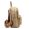 BRICIOLE 4192# bézs női rostbőr táska 30 x 32 x 10 cm