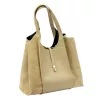 Luka 26-068 bézs női bőr válltáska, oldalpántal 45 x 30 x 16 cm
