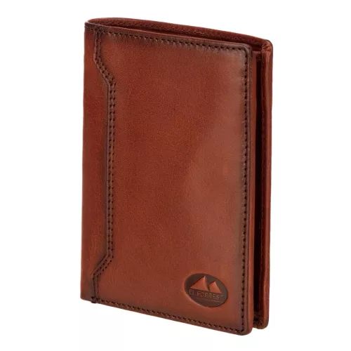 EL FORREST 995-29 RFID konyak férfi bőr pénztárca 10 x 13 x 3 cm