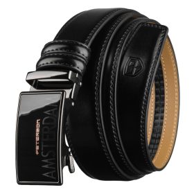 Peterson PTN A022-AS BLACK férfi bőr öv 135 cm