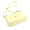 MiaMore 01-002 DOLLARO halványsárga női bőr kézitáska 27 x 20 x 10 cm