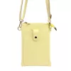 Luka 20-070 halvány sárga női bőr telefontartó, partytáska 14 x 21 x 3.5 cm