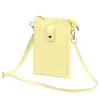 Luka 20-070 halvány sárga női bőr telefontartó, partytáska 14 x 21 x 3.5 cm
