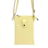Luka 20-070 halvány sárga női bőr telefontartó, partytáska 14 x 21 x 3.5 cm