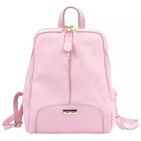  MiaMore 2001 DOLLARO rózsaszín női marhabőr hátizsák 26 x 33 x 12 cm