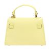 Luka 24-002 halvány sárga női bőr kézitáska, oldalpántal 21 x 14 x 8 cm