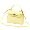 Luka 19-17 MN halvány sárga női bőr kézitáska, oldaltáska 23 x 19 x 12.5 cm