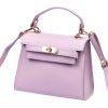 Luka 19-17 MN pasztel lila női bőr kézitáska, oldaltáska 23 x 19 x 12.5 cm