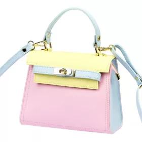   Luka 19-17 MN többszínű női bőr kézitáska vállpánttal  23 x 19 x 12.5 cm