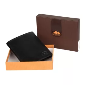   EL FORREST 897-67 fekete férfi bőr pénztárca 9 × 12 x 3 cm